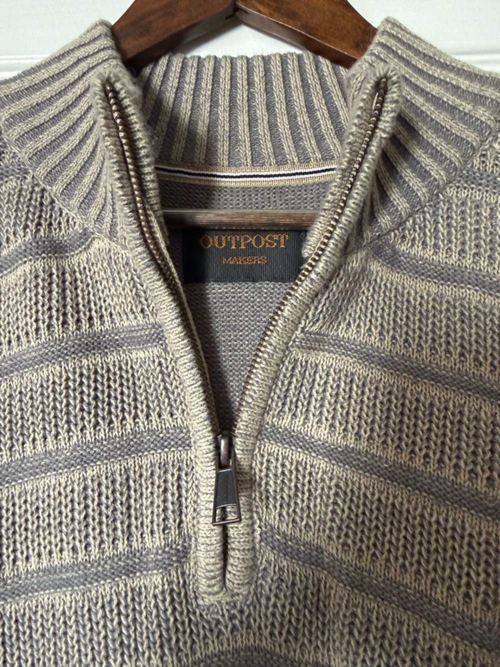 Men’s Outpost Makers Plated Quarter Zip Sweater size M - Picture 3 of 6
